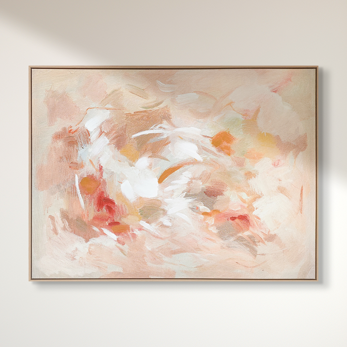 Abstract textured wall art affordable oil painting landscape on wooden frame