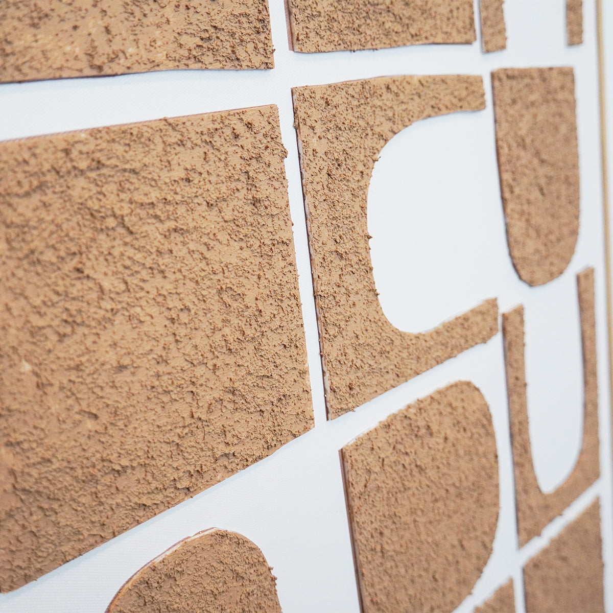 Abstract textured wall art affordable oil painting close up brown shapes portrait