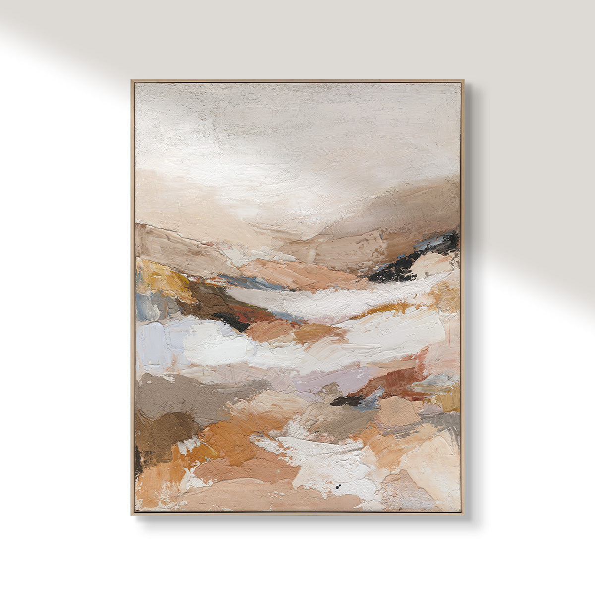 Echoes of Clay: Hand Painted Wall Art (90x120cm)
