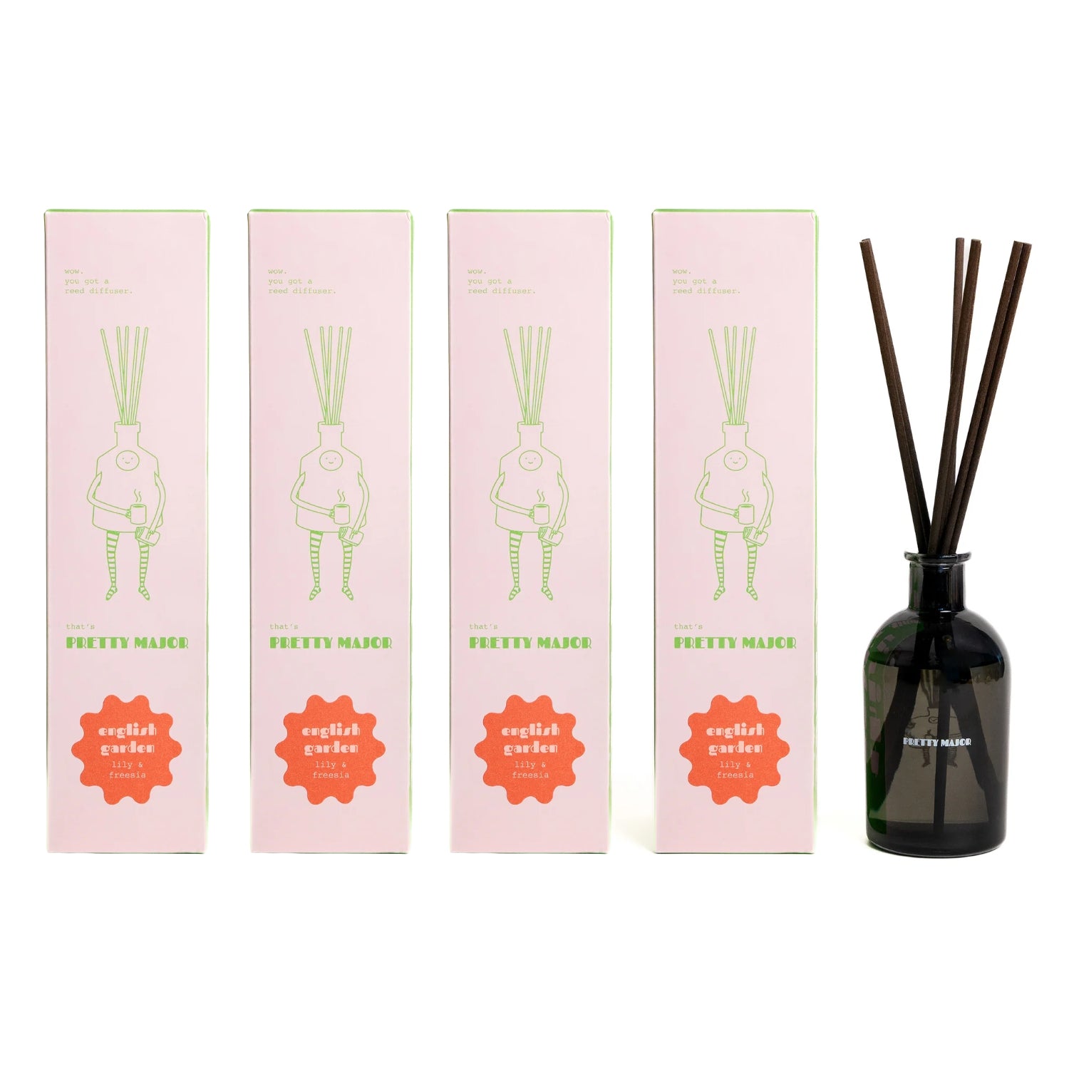 4 room reed diffuser subscription lily and freesia home fragrance