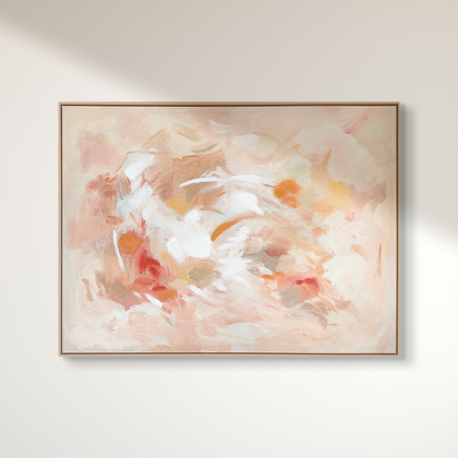 Abstract textured wall art affordable oil painting landscape on wooden frame