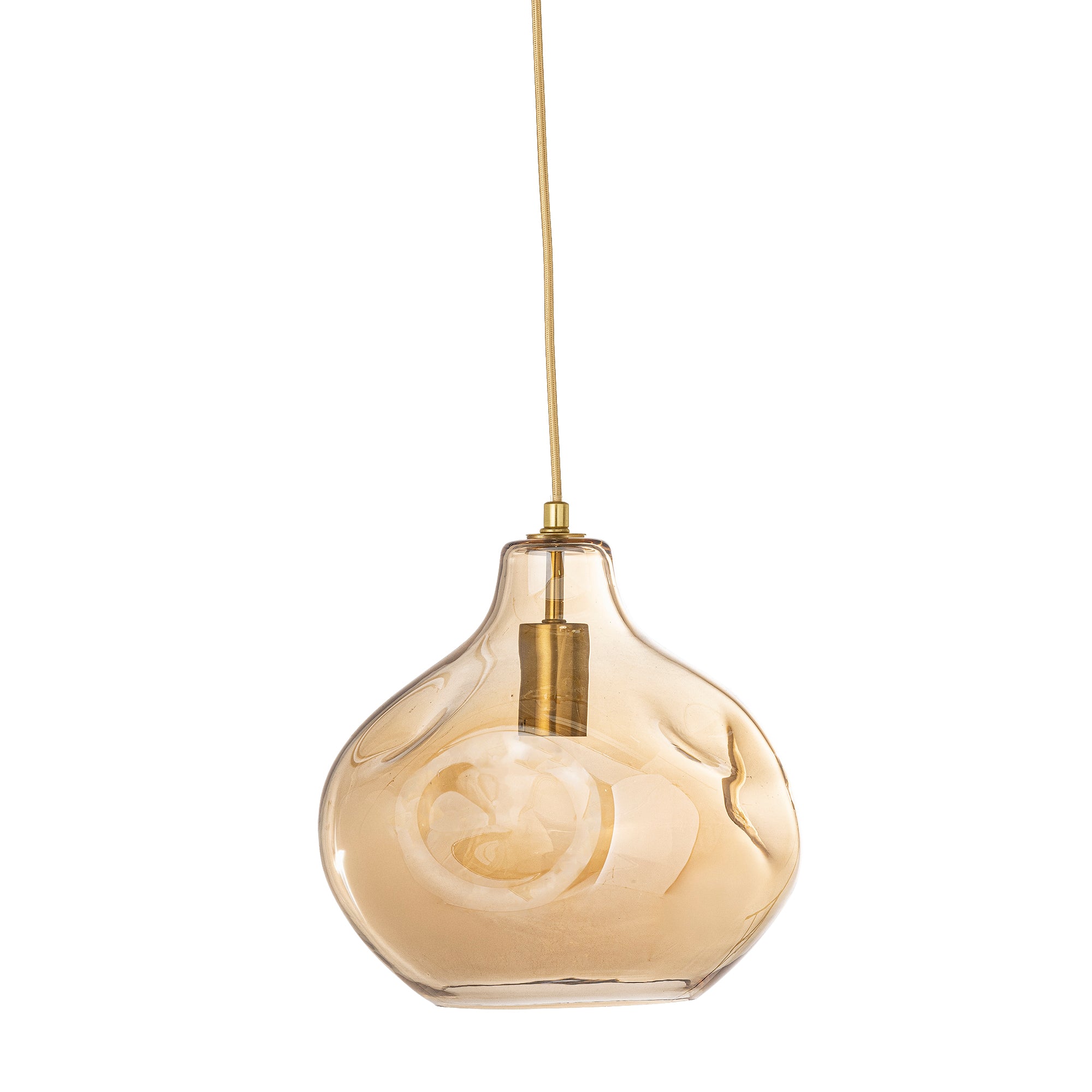 Bloomingville Azizi Pendant Lamp, Brown, Glass (D30xH30 cm)