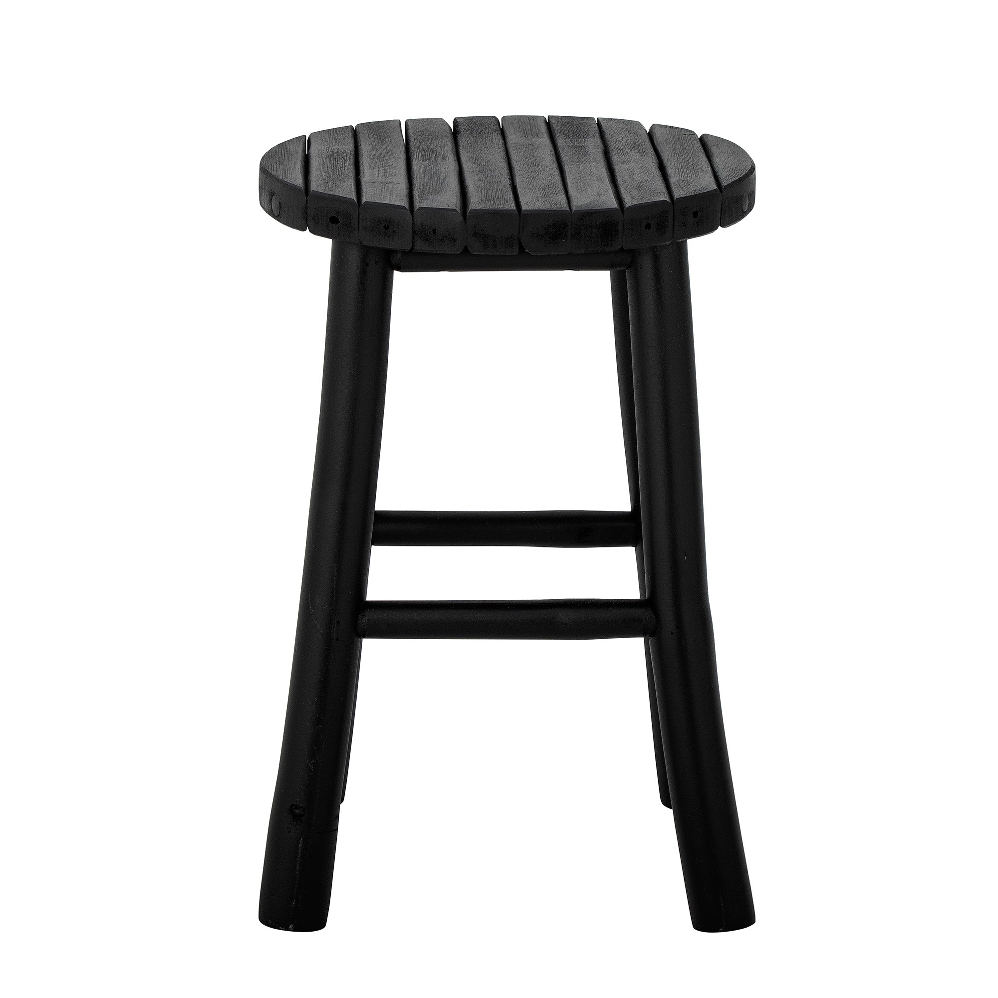 Bloomingville Bilbo Stool, Black, Bamboo (D30xH44 cm)