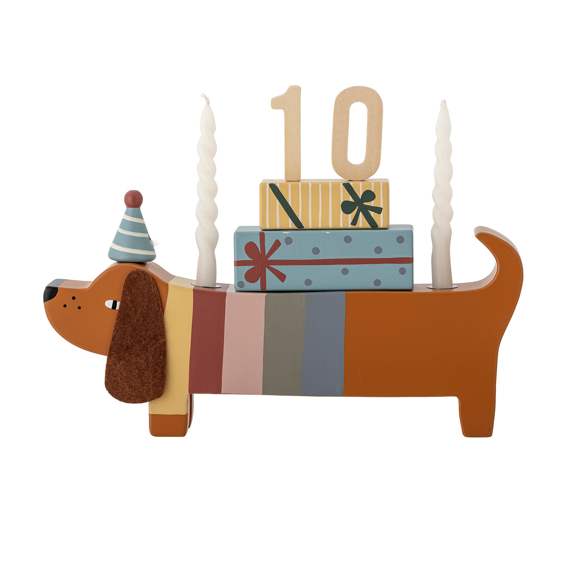 Bloomingville Charlie Birthday Decoration, Brown, MDF (L28xH14xW5 cm)