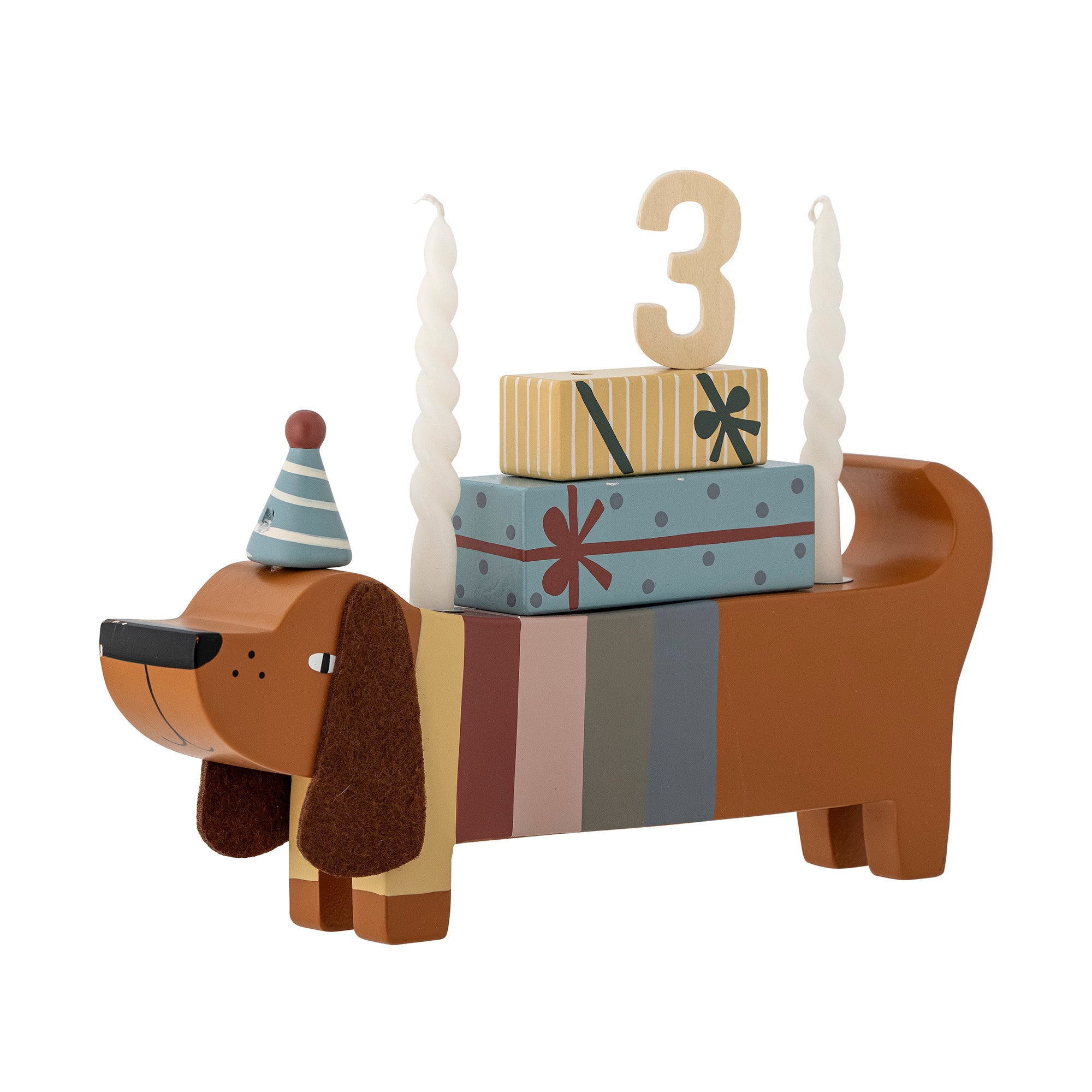 Bloomingville Charlie Birthday Decoration, Brown, MDF (L28xH14xW5 cm)