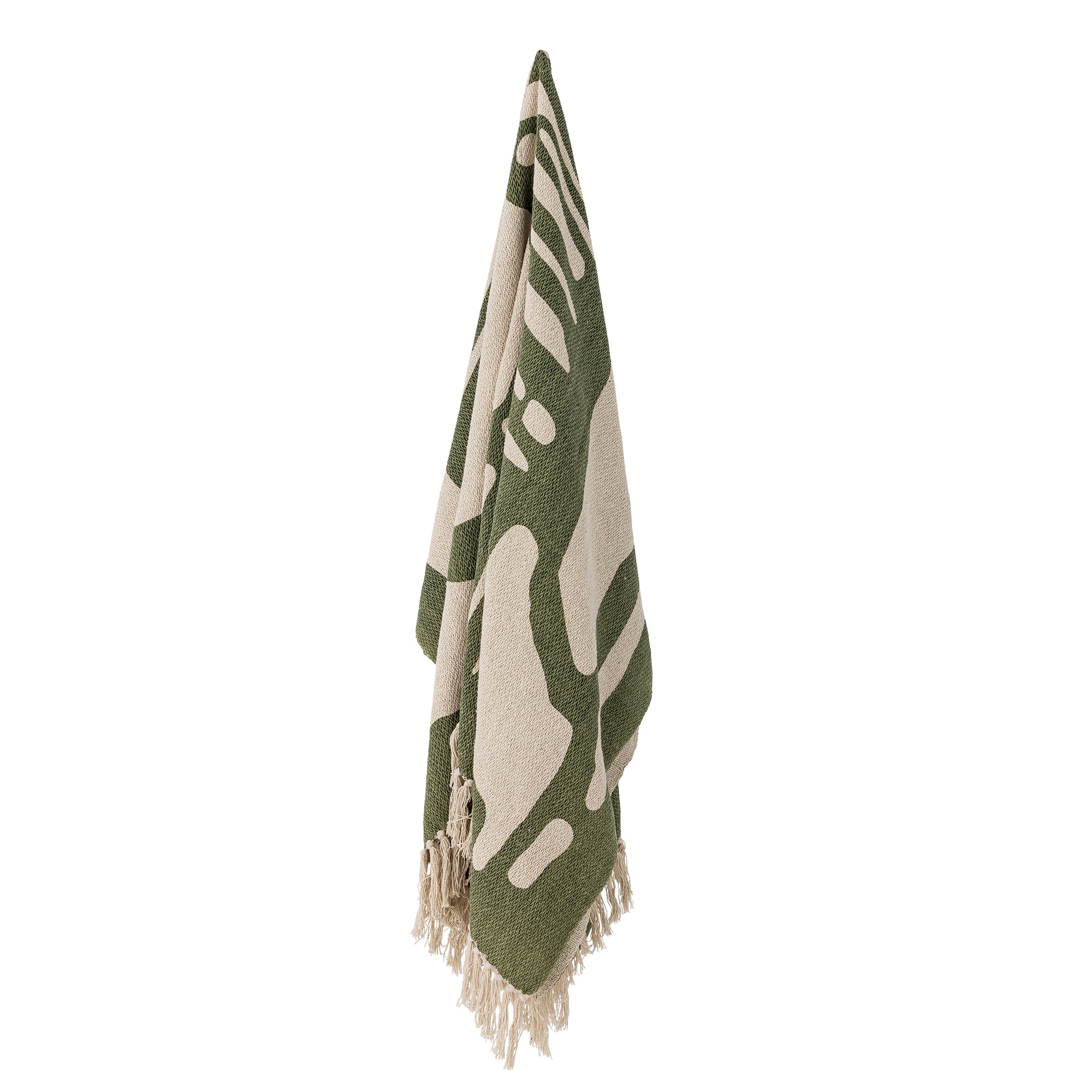 Bloomingville Dalmine Throw, Green, Recycled Cotton (L160xW130 cm)