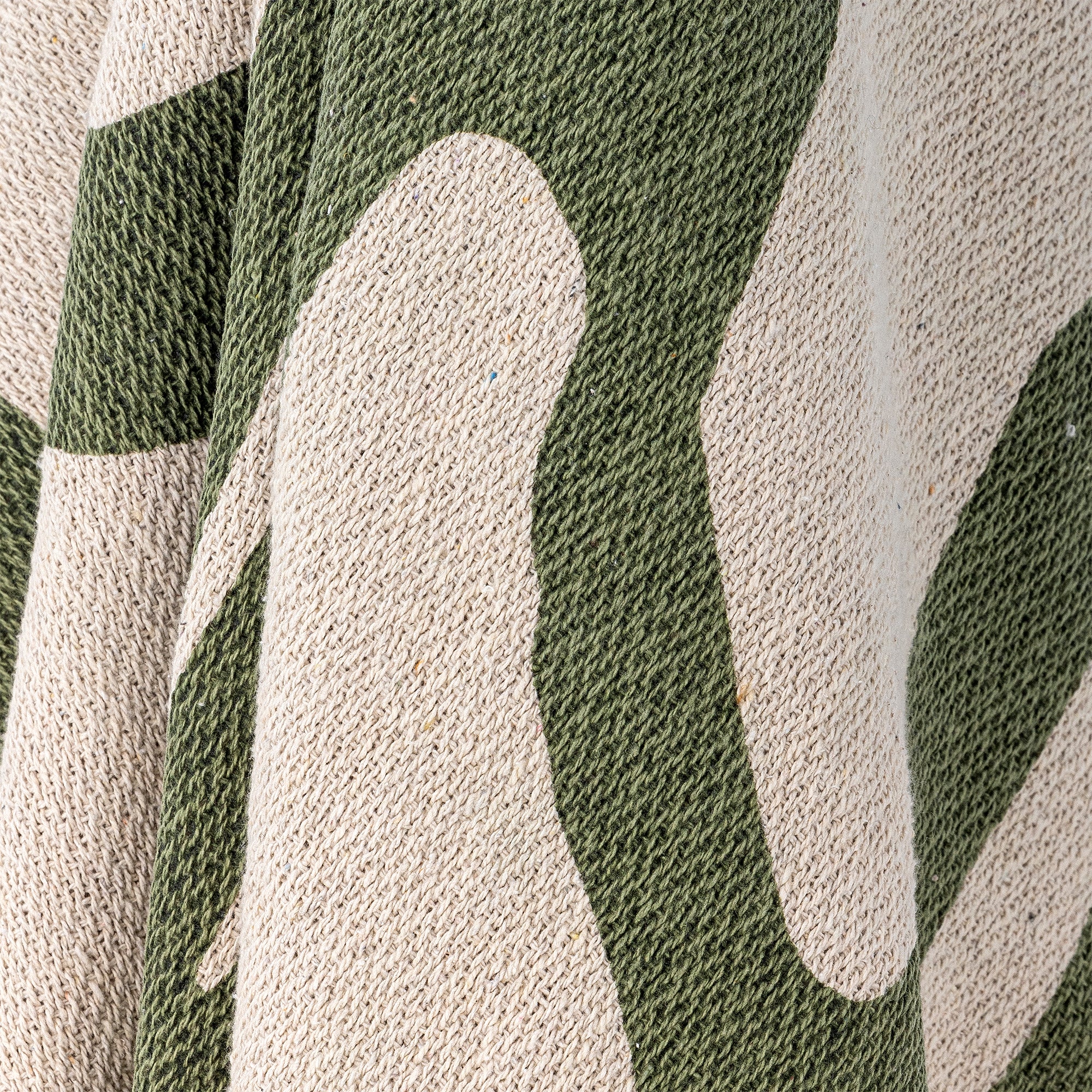 Bloomingville Dalmine Throw, Green, Recycled Cotton (L160xW130 cm)