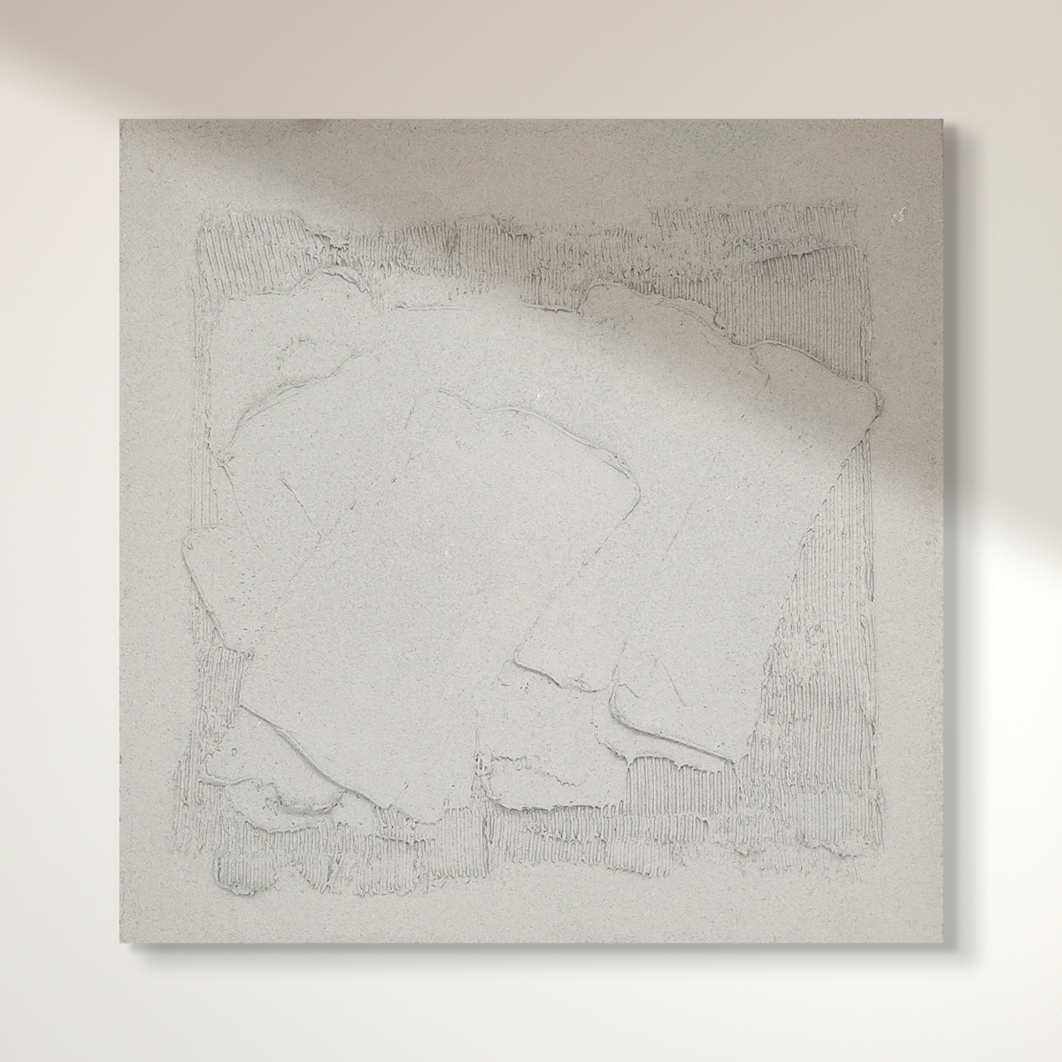 Abstract textured wall art affordable oil painting unframed white concrete square large