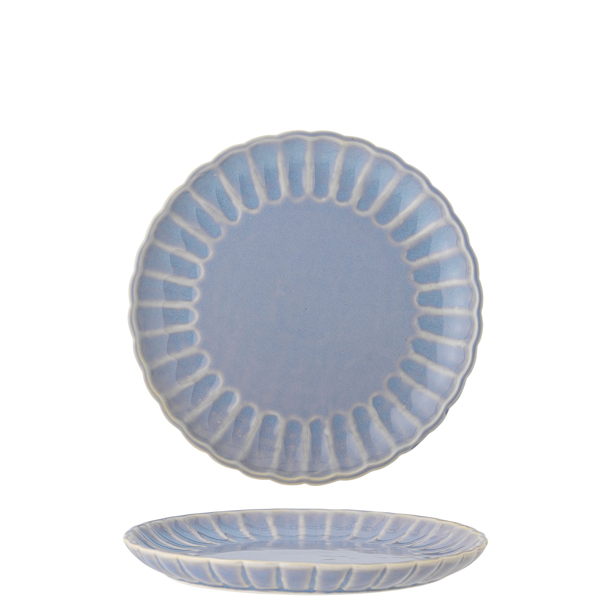 Bloomingville Latina Plate, Blue, Stoneware (D20xH2 cm)