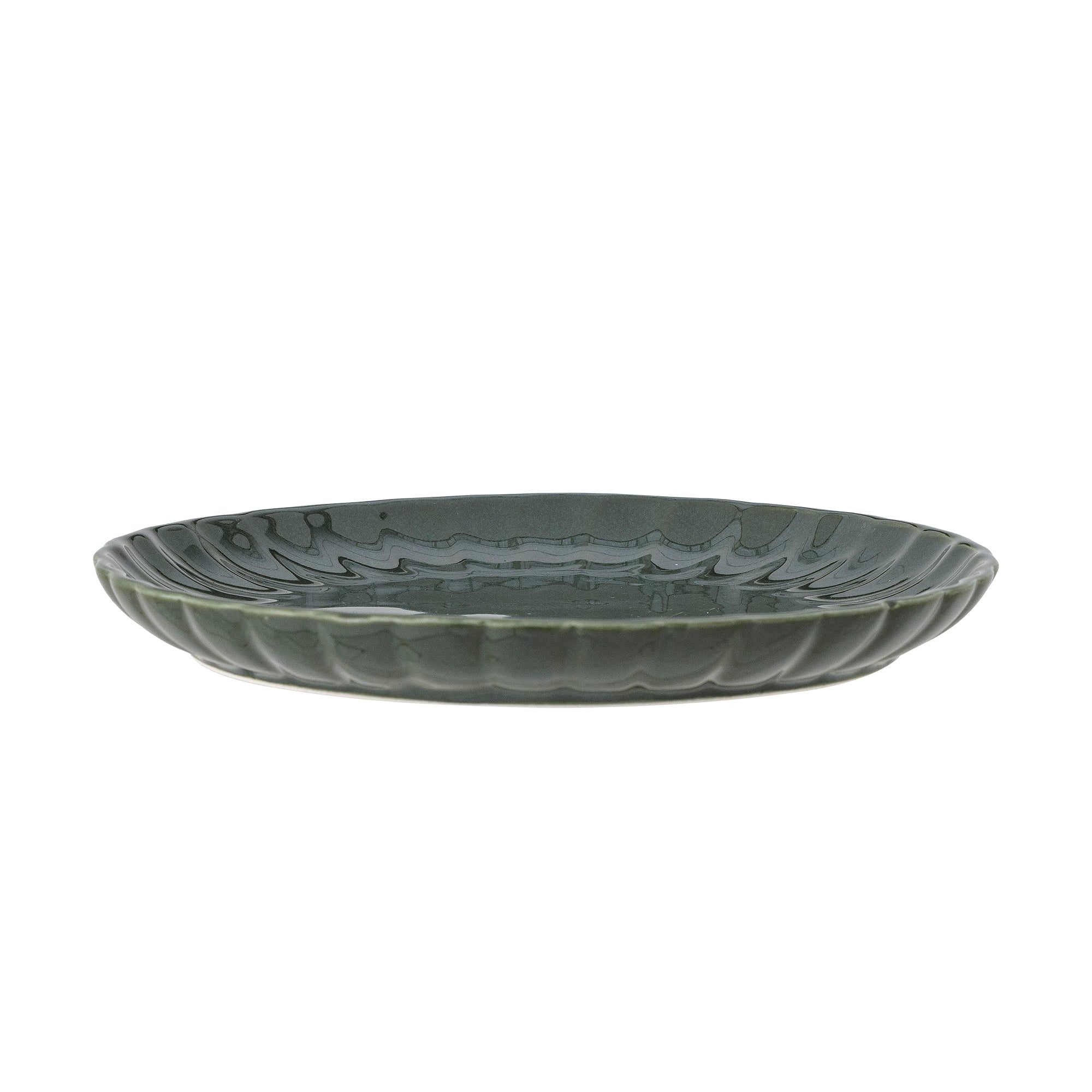 Bloomingville Latina Plate, Green, Stoneware (D20xH2 cm)