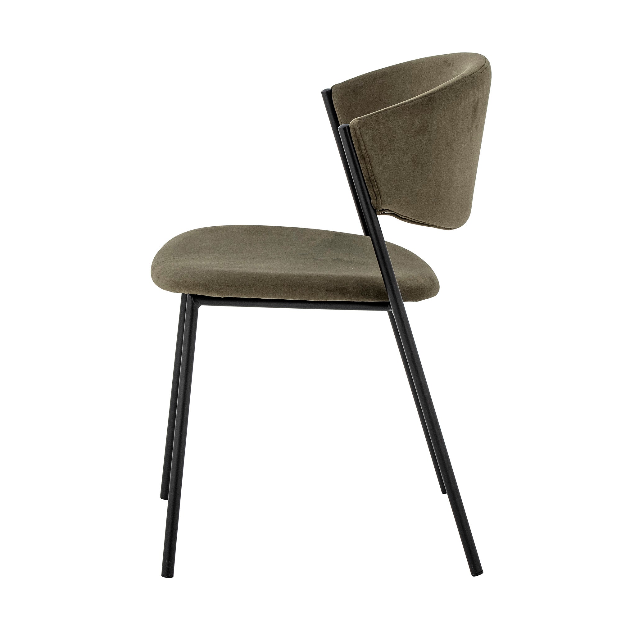 Bloomingville Marlo Dining Chair, Green, Velvet (L49xH79xW54 cm)