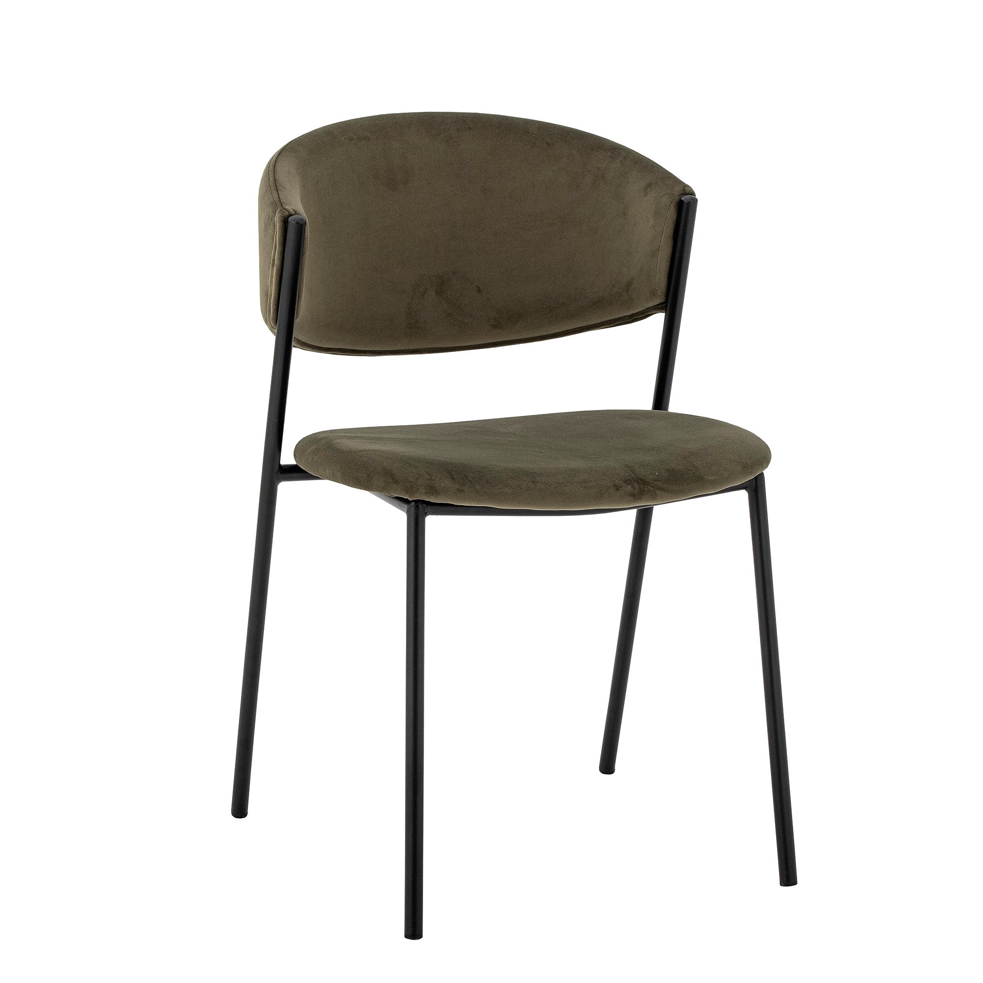 Bloomingville Marlo Dining Chair, Green, Velvet (L49xH79xW54 cm)