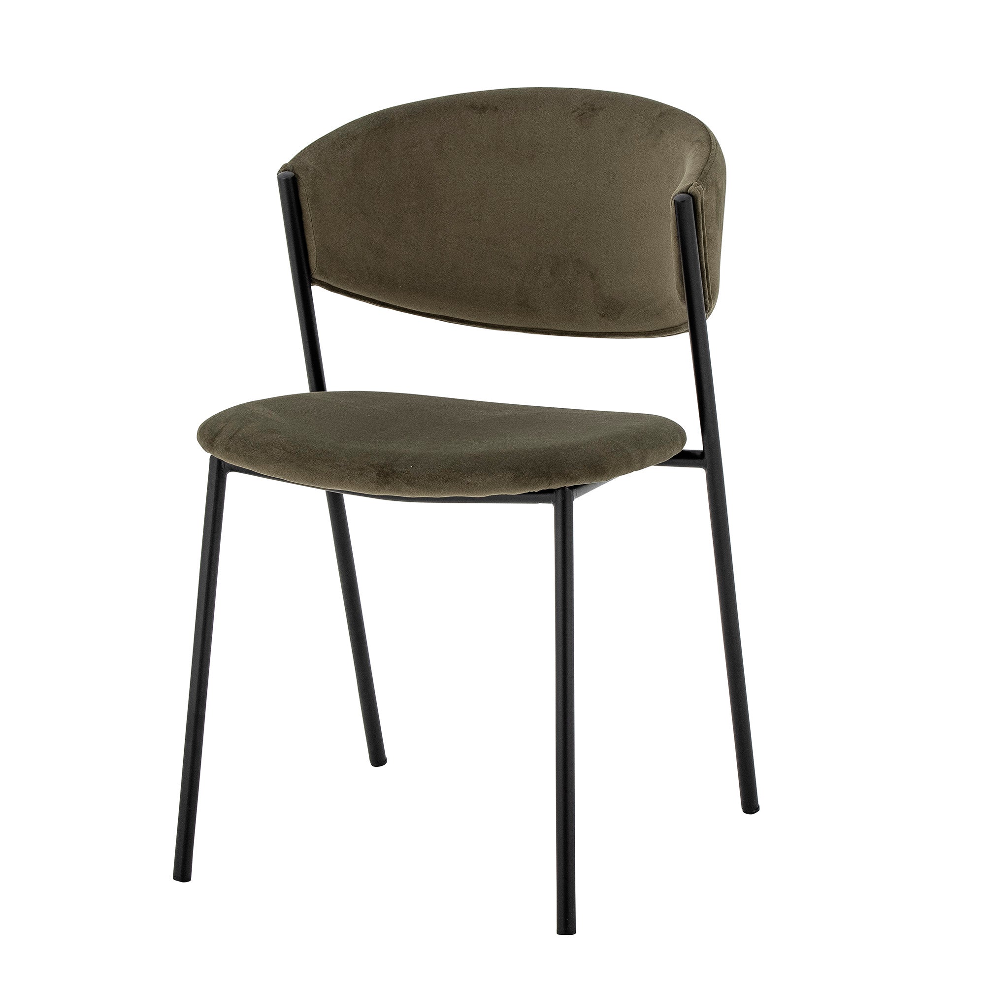 Bloomingville Marlo Dining Chair, Green, Velvet (L49xH79xW54 cm)