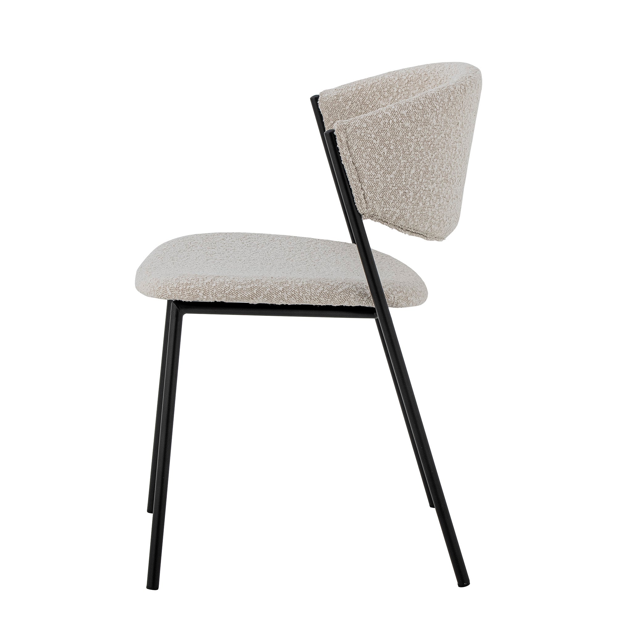 Bloomingville Marlo Dining Chair, White, Boucle (L49xH79xW54 cm)