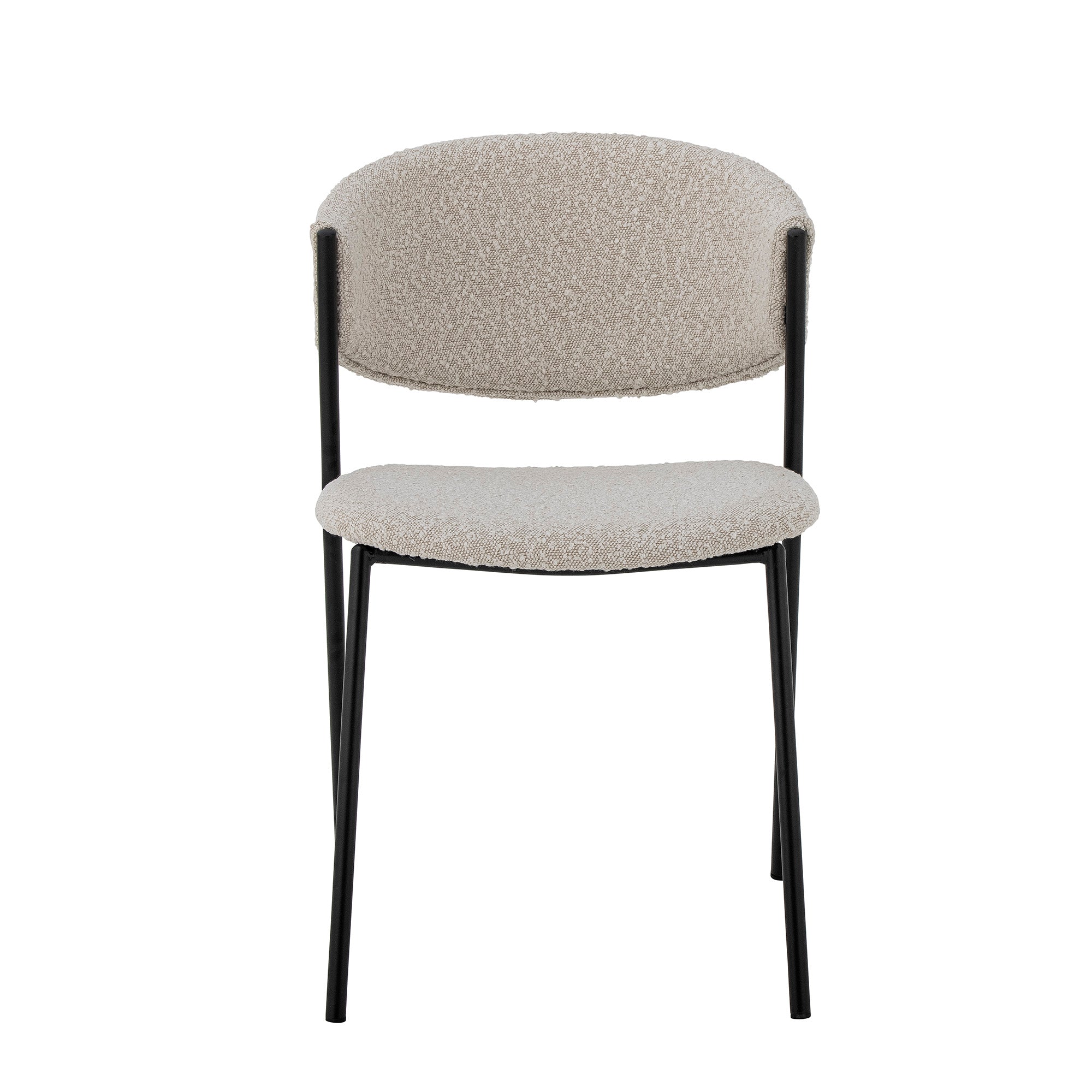 Bloomingville Marlo Dining Chair, White, Boucle (L49xH79xW54 cm)