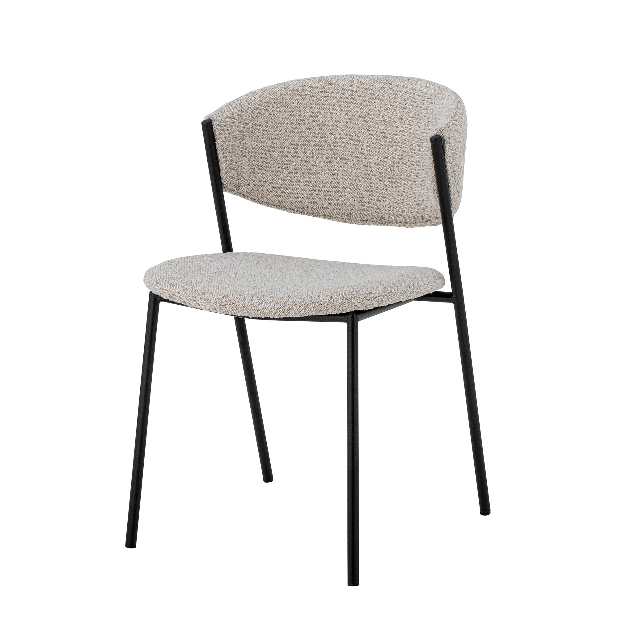 Bloomingville Marlo Dining Chair, White, Boucle (L49xH79xW54 cm)