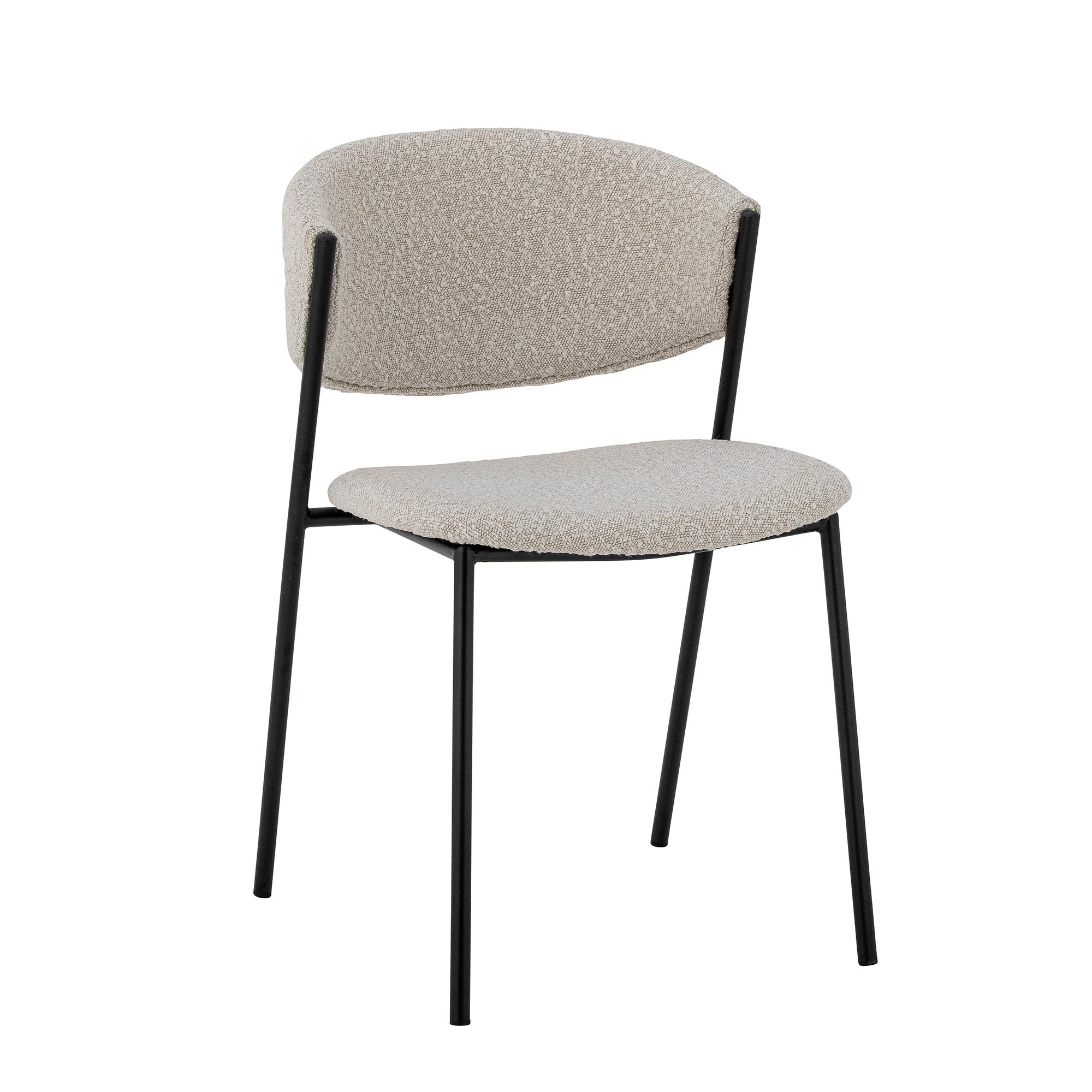 Bloomingville Marlo Dining Chair, White, Boucle (L49xH79xW54 cm)