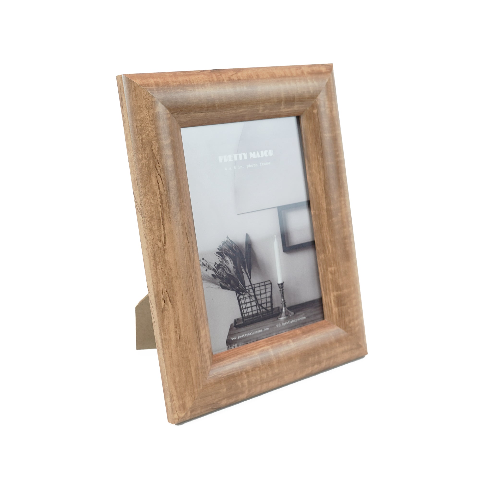 Natural pine wood picture frame 4r photo size