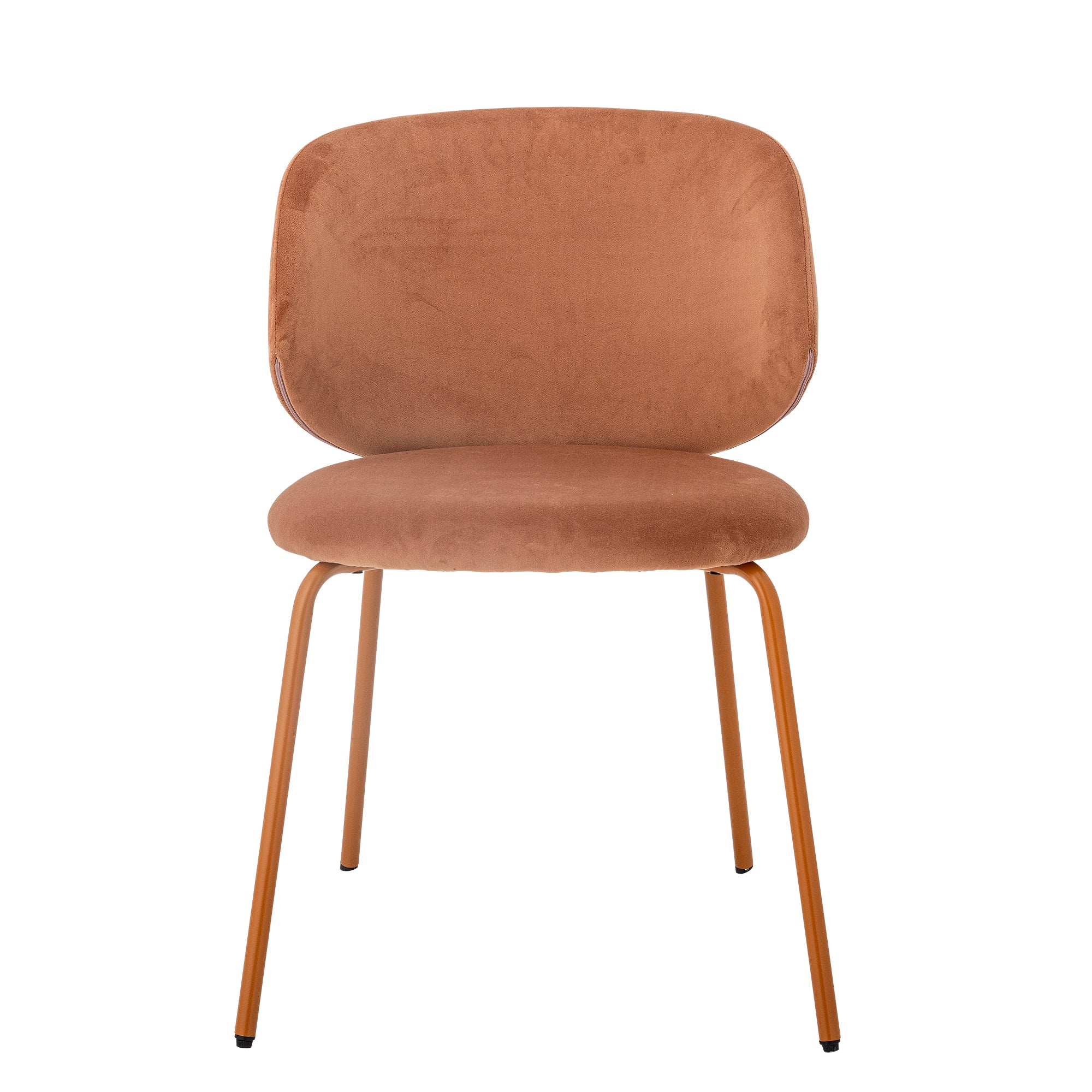 Bloomingville Ponte Dining Chair, Orange, Velvet (L53xH77xW55 cm)