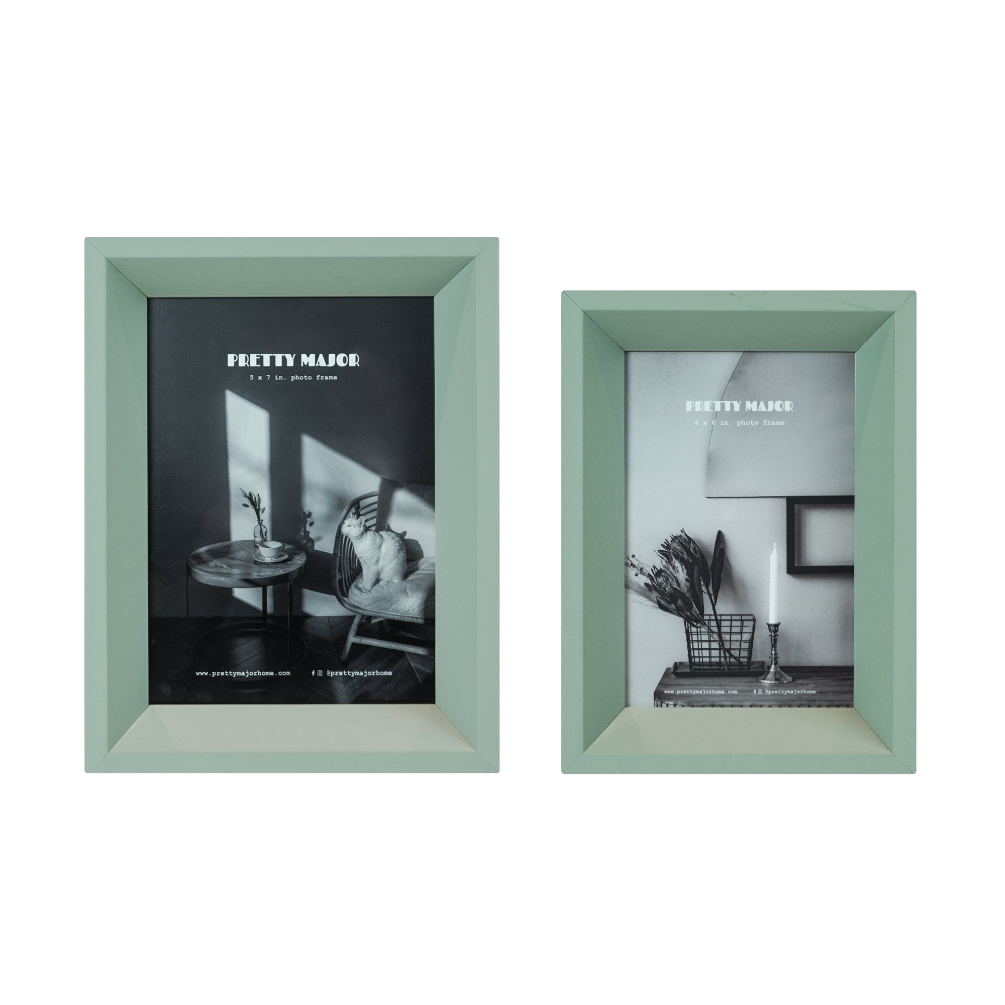 Sage green picture frame 4r and 5r photo size