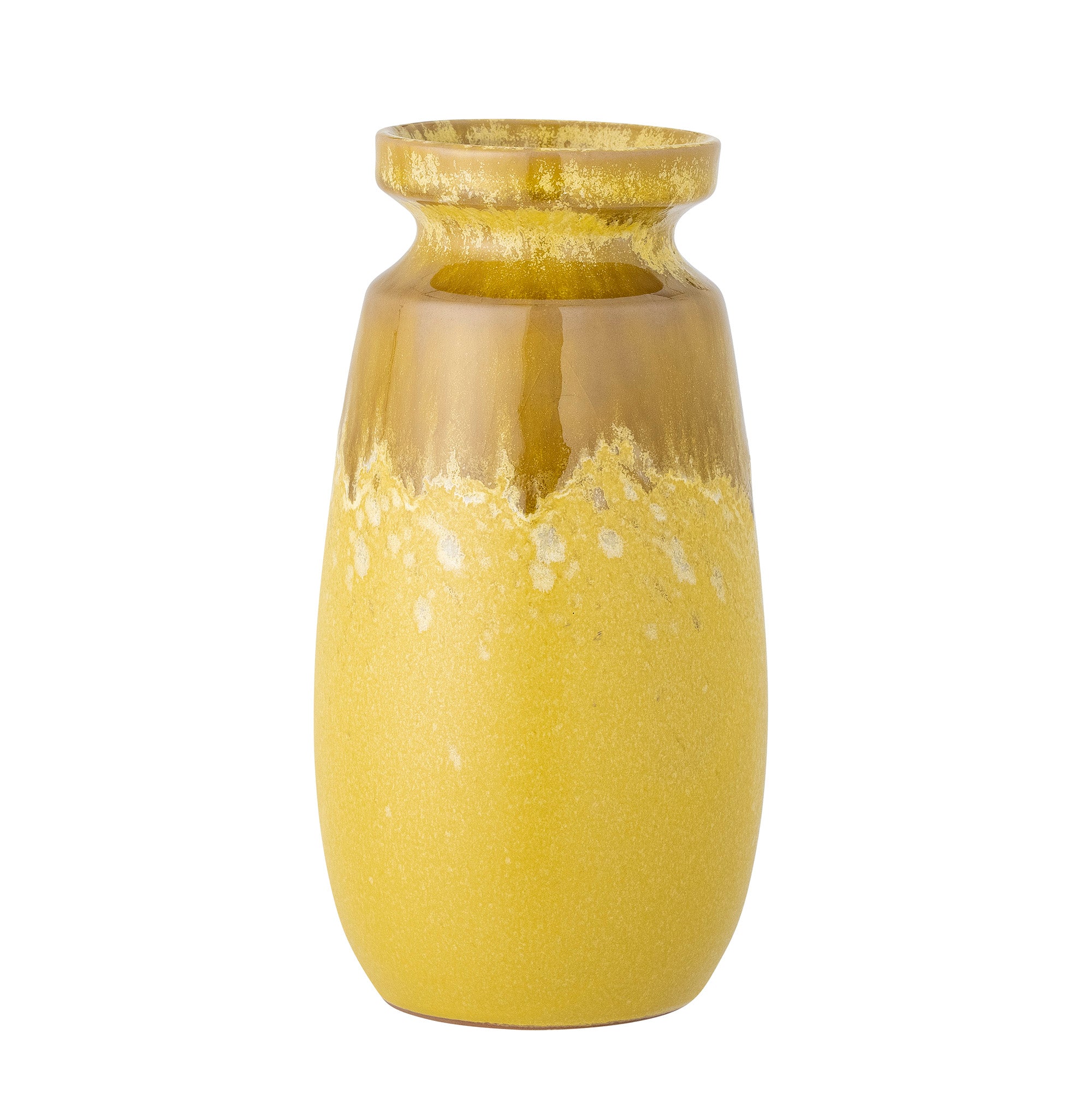 Bloomingville Savreen Vase, Yellow, Stoneware (D10.5xH20 cm)