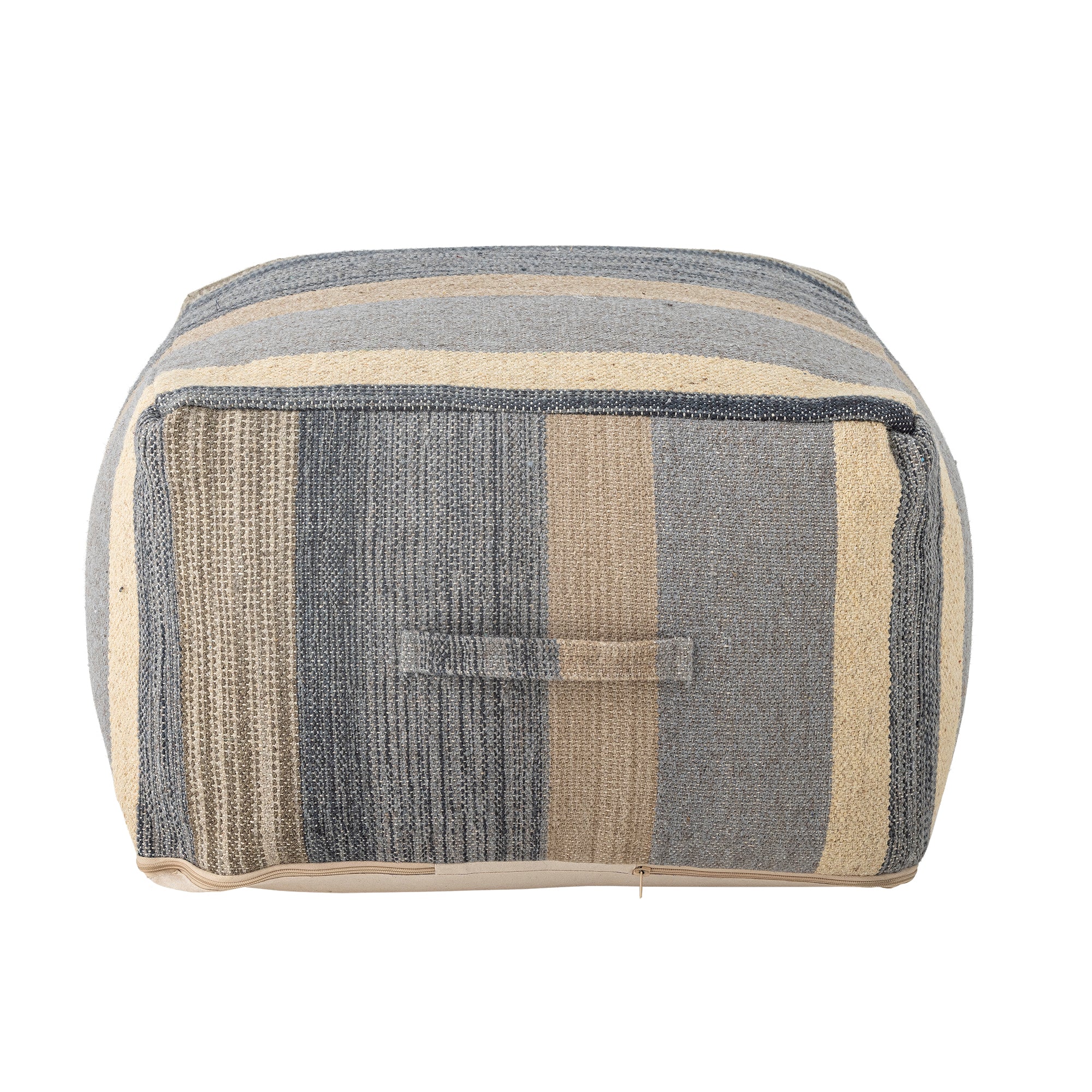 Creative Collection Sesto Pouf, Blue, Wool (L60xH35xW60 cm)