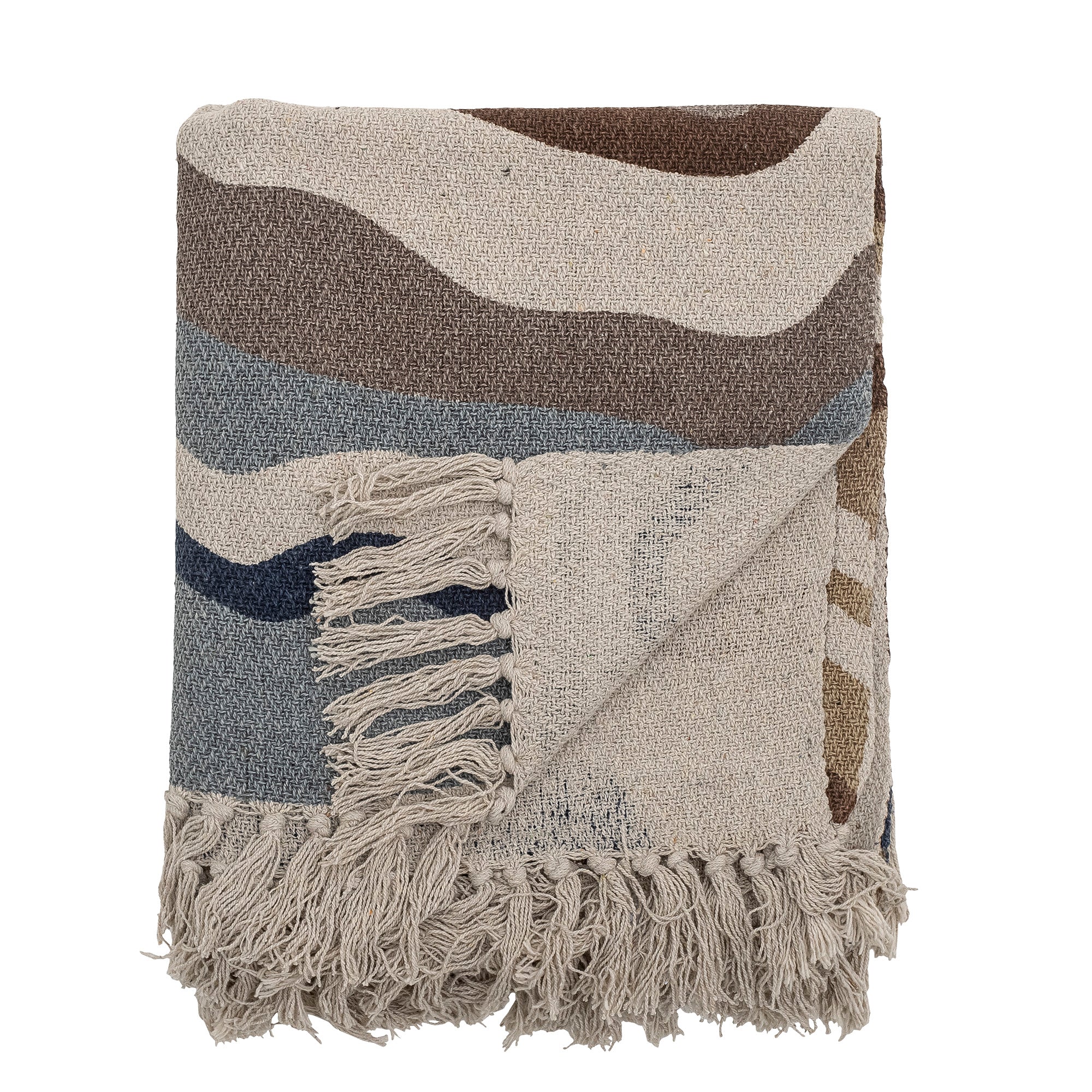 Bloomingville Stephania Throw, Brown, Recycled Cotton (L160xW130 cm)