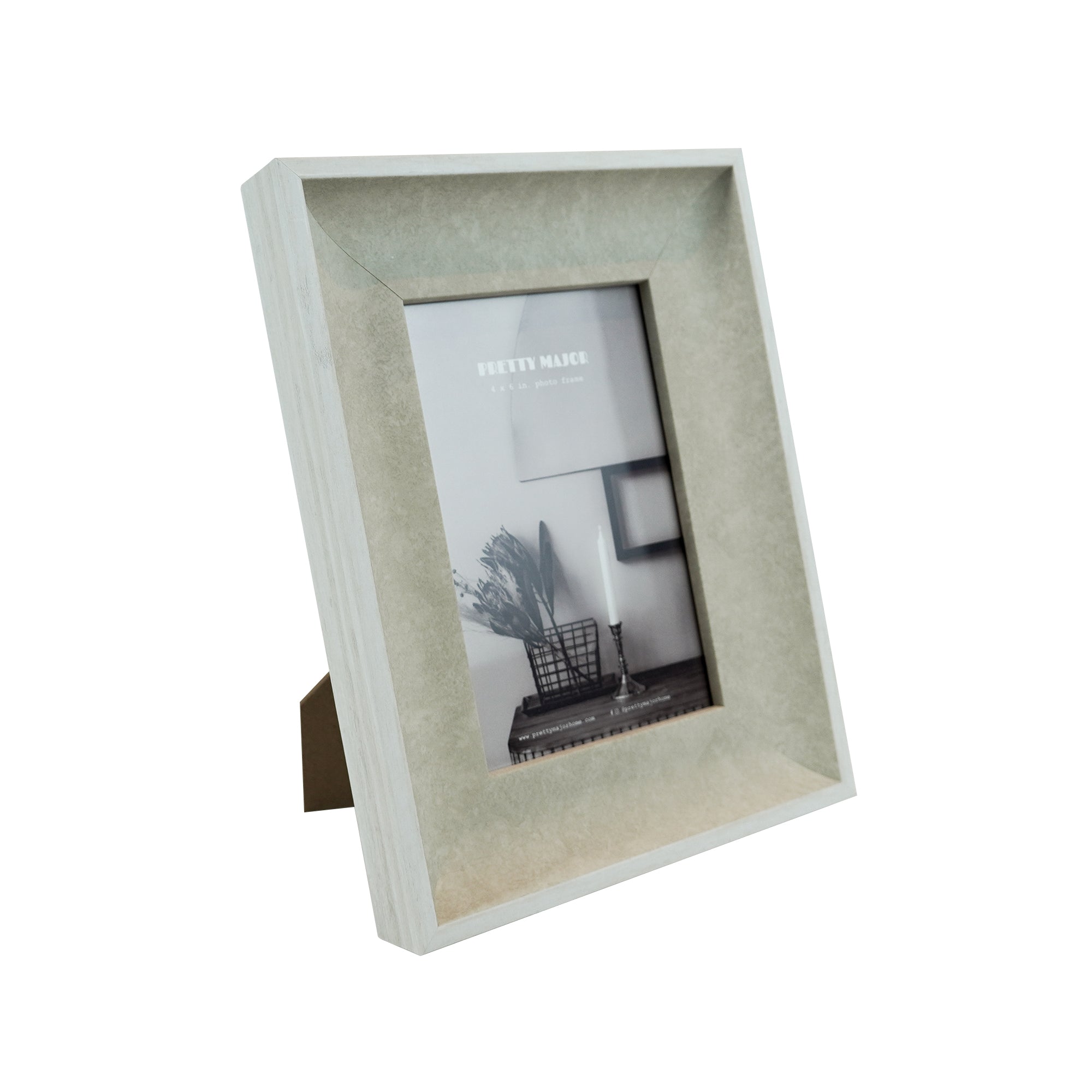 Stone white picture frame 4r photo size