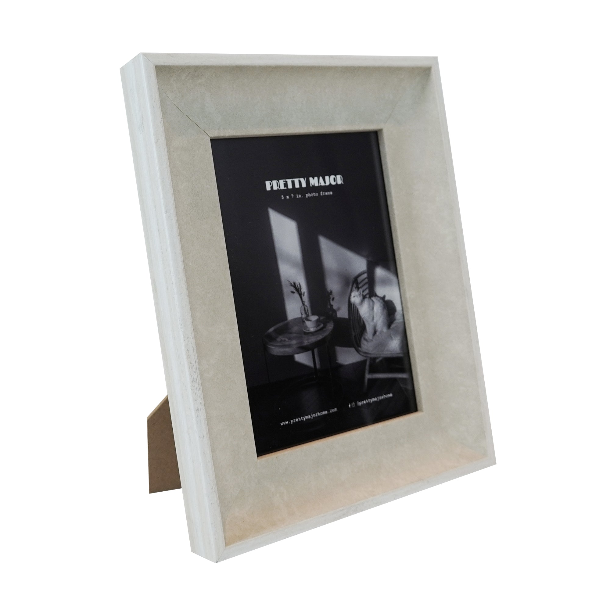 Stone white picture frame 5r photo size
