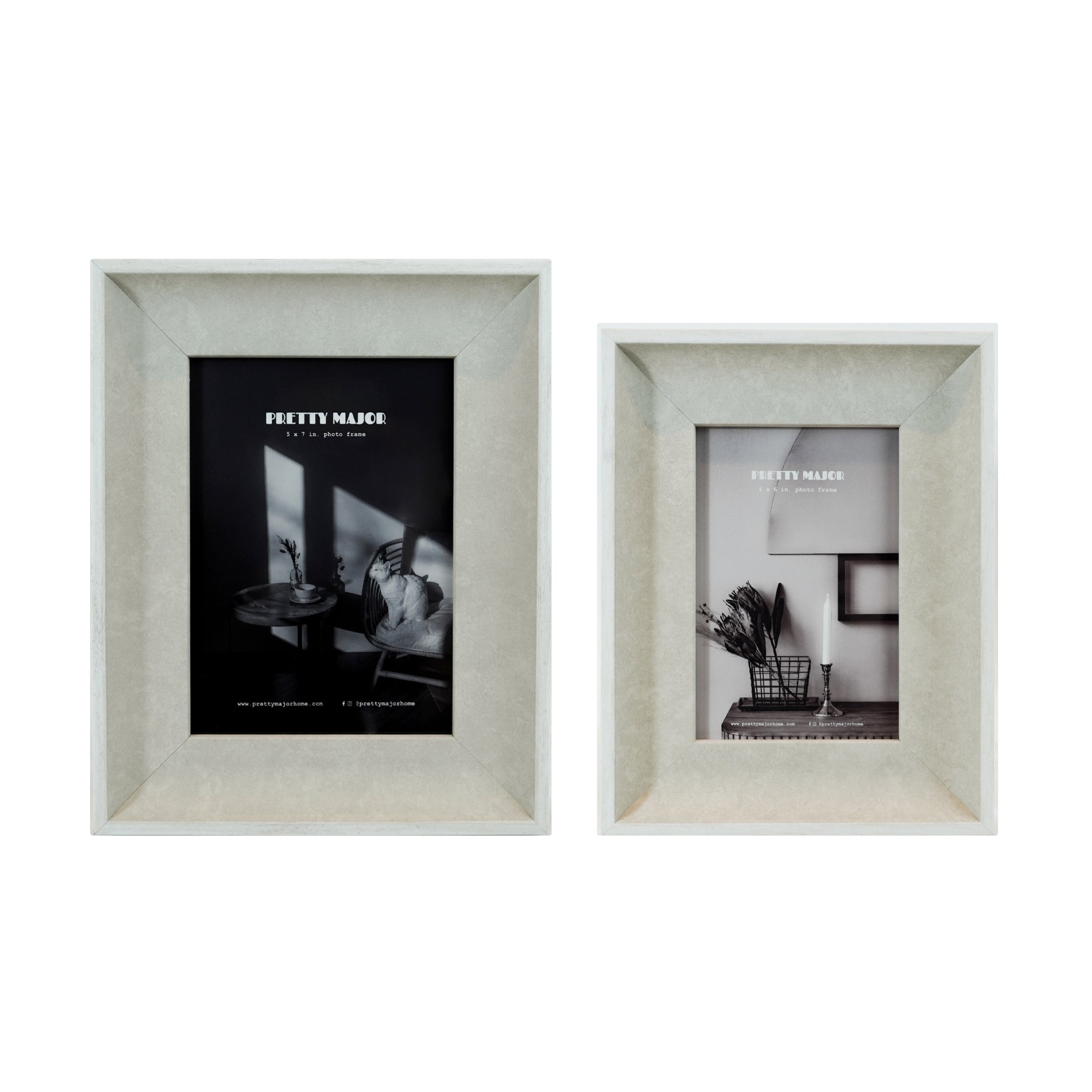 Stone white picture frame 4r and 5r photo size