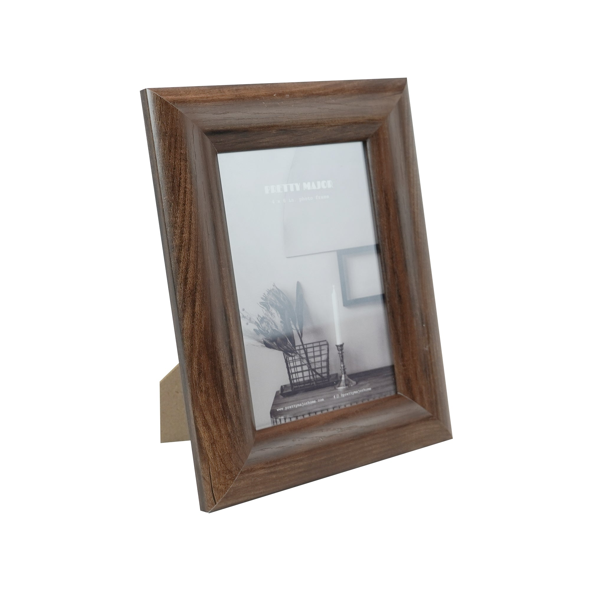 Walnut wood picture frame 4r photo size