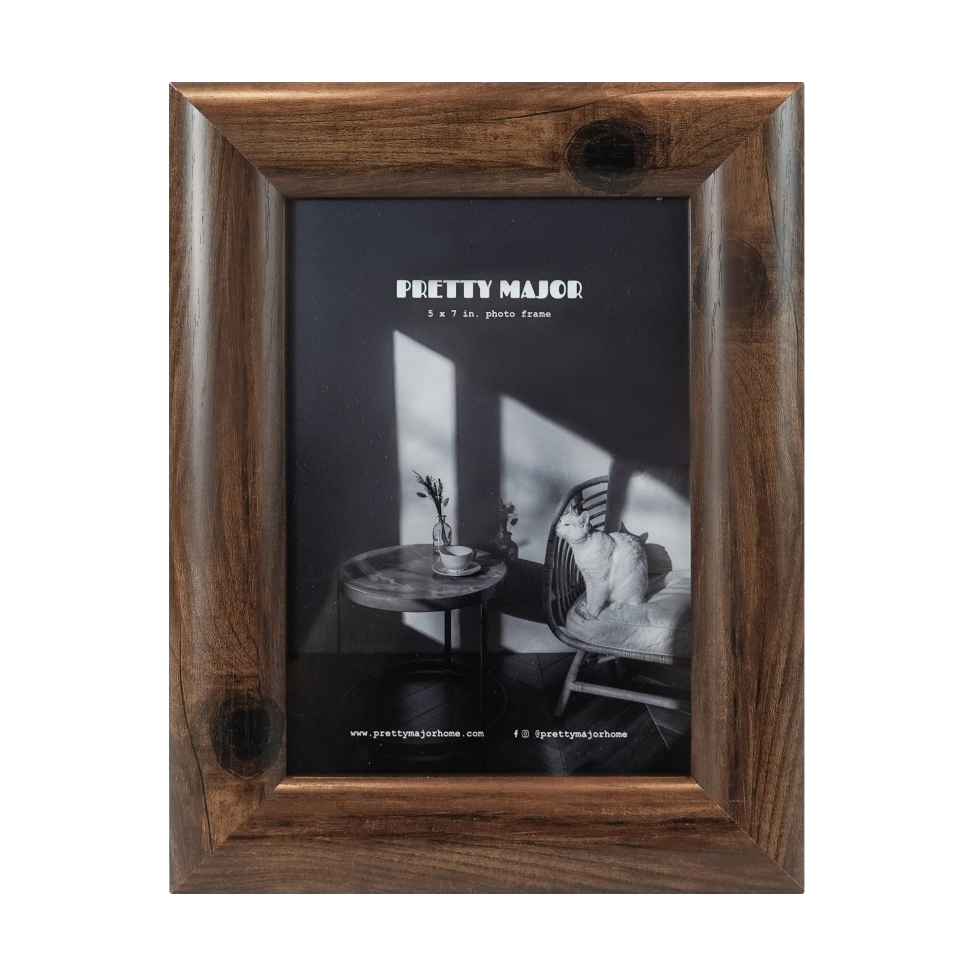 Walnut wood picture frame 5r photo size
