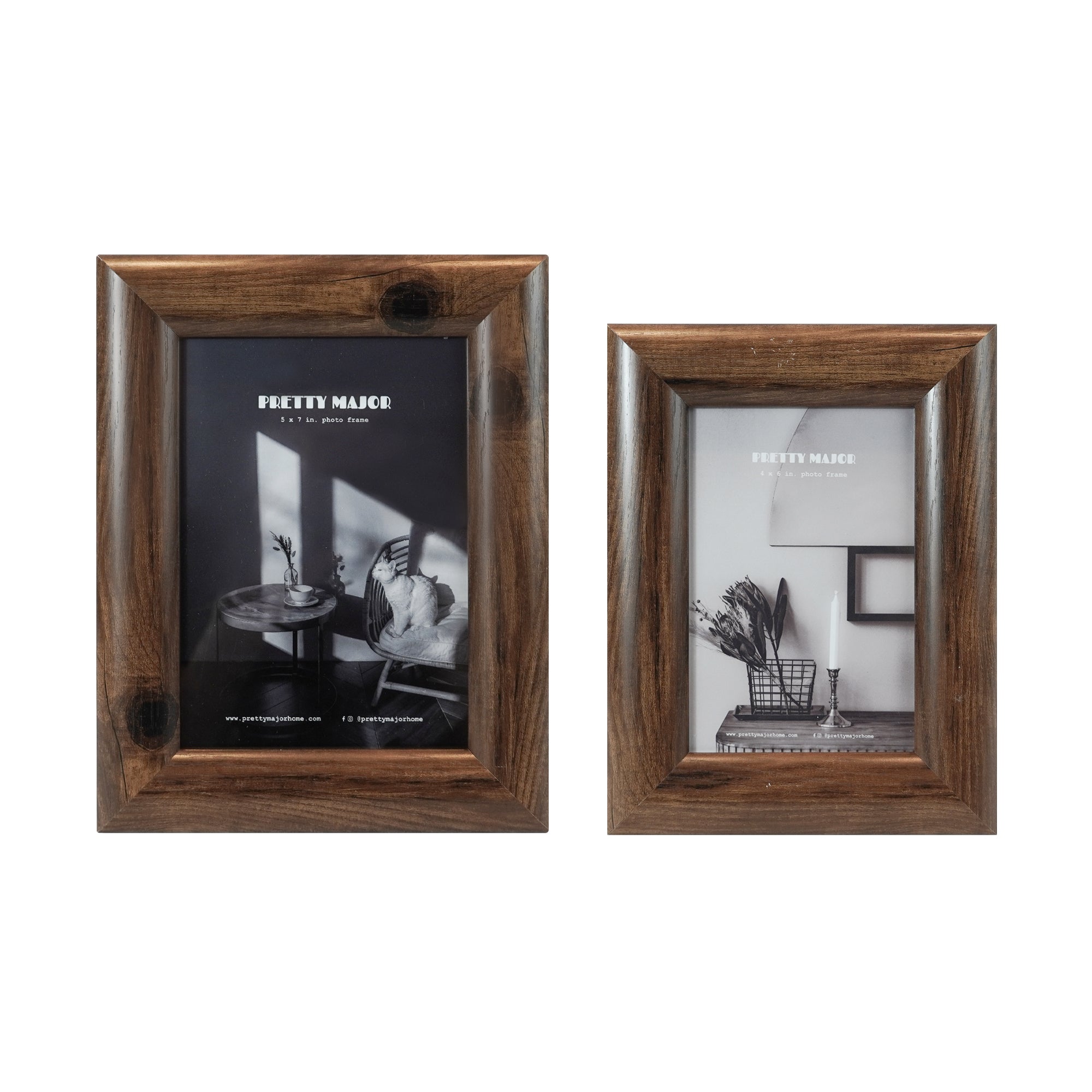 Walnut wood picture frame 4r and 5r photo size