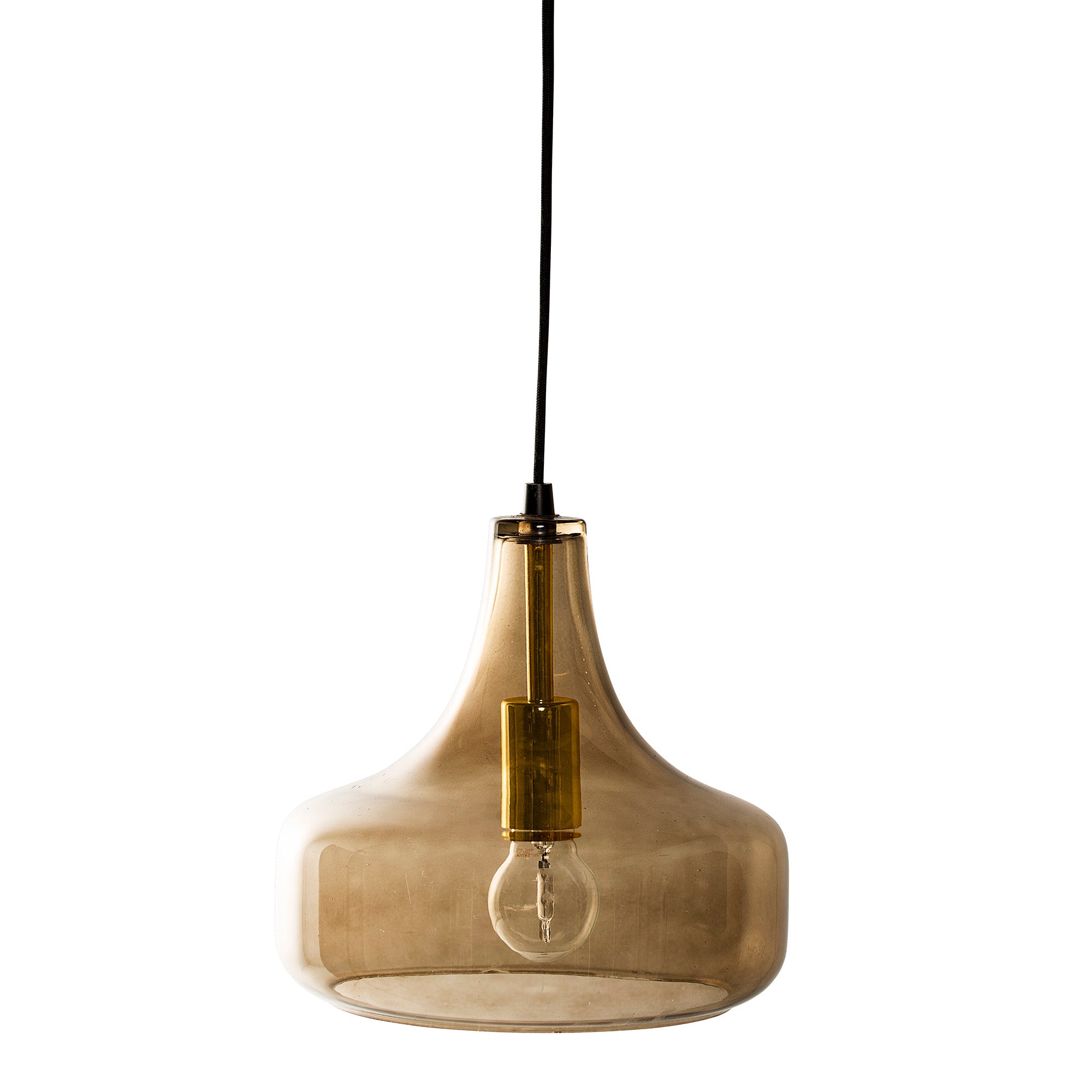 Bloomingville Yuser Pendant Lamp, Brown, Glass (D25.5xH23 cm)