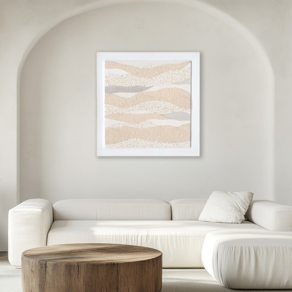 Tides: Textured Wall Art (80x80cm / 90x90cm / 100x100cm)