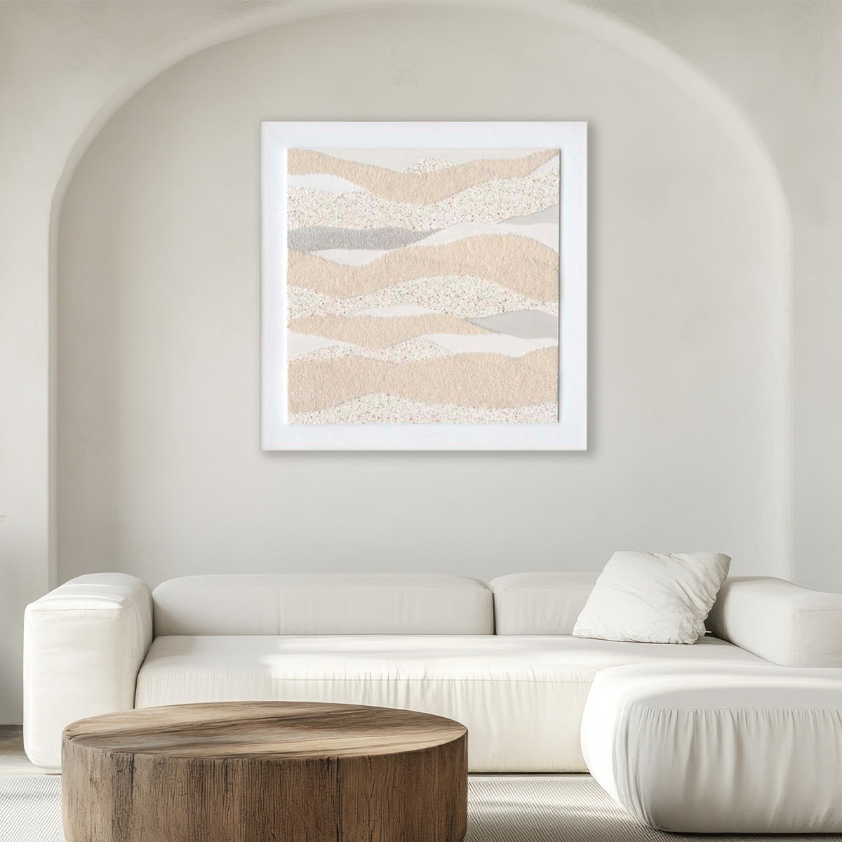 Tides: Textured Wall Art (80x80cm / 90x90cm / 100x100cm)