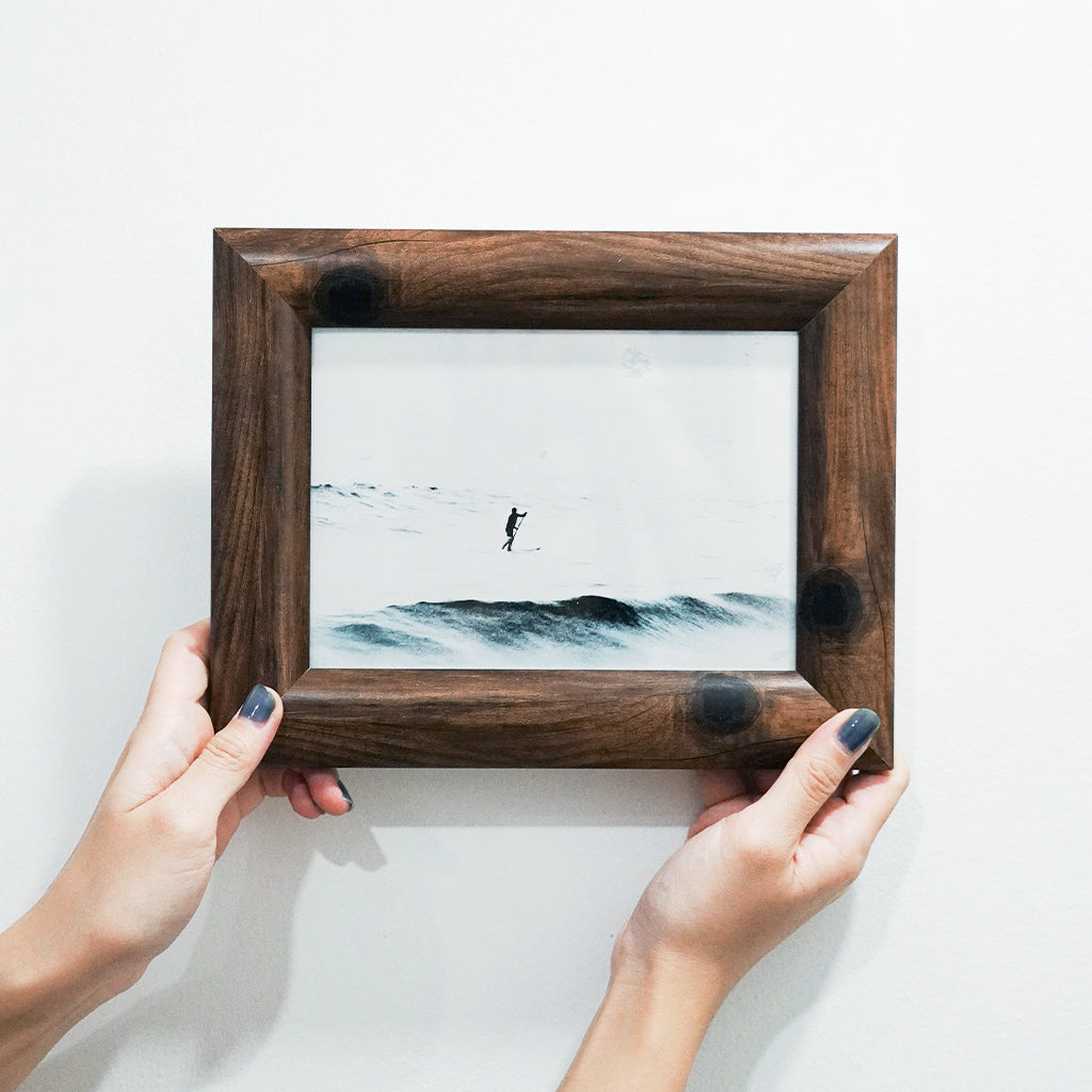 Walnut wood picture frame 5r photo size